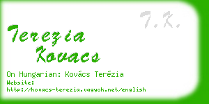 terezia kovacs business card