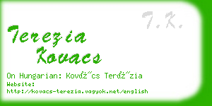 terezia kovacs business card